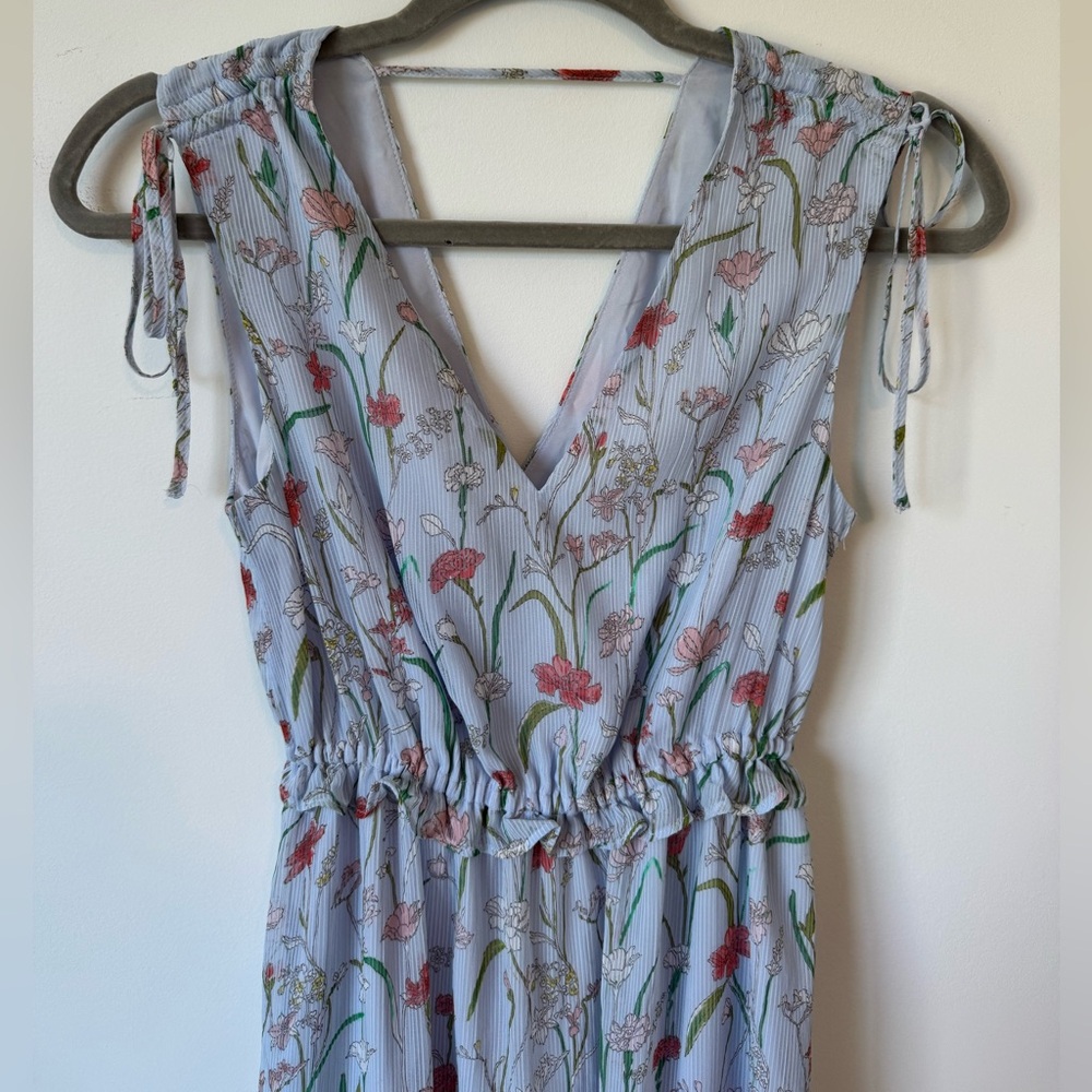 Banana Republic Floral Ruched Maxi Dress - Size 0 - Picture 7 of 14